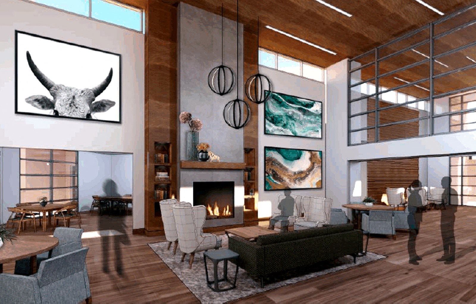 Solstice of Mesa_Community Room Rendering